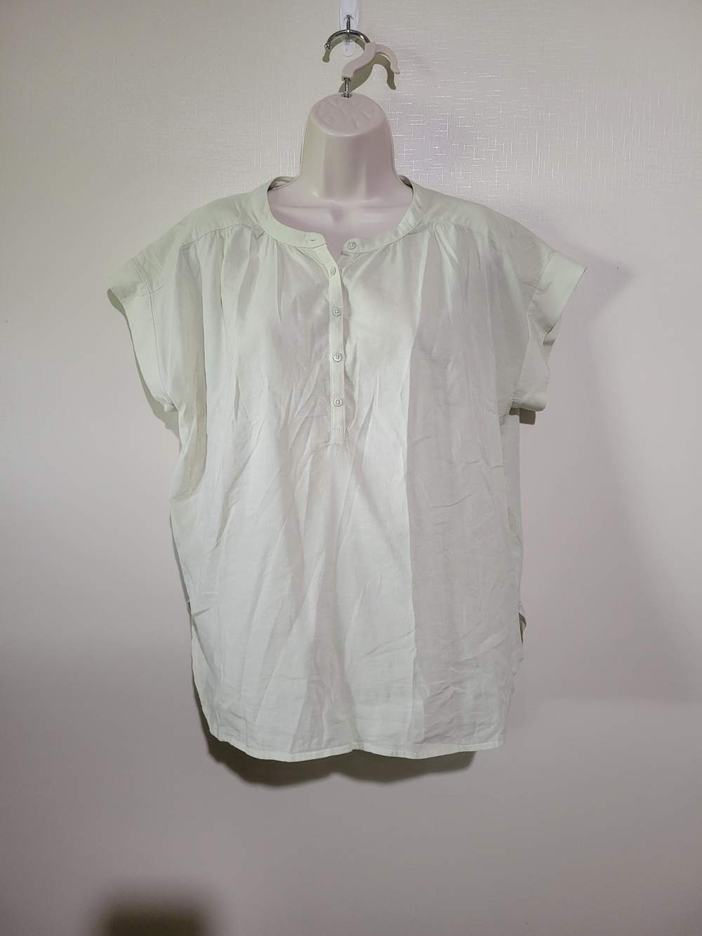 Workshop Republic Clothing Soft Green Button Henley Top